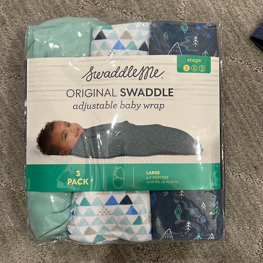 SwaddleMe size large -3 pack